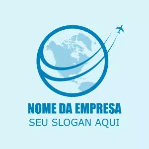 Logo de Turismo com Globo e Avião para Editar Online