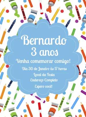 Convite de Aniversário Pintando o 7 para Editar Online