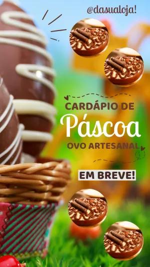 Cardápio de Páscoa com Fotos para Editar Online