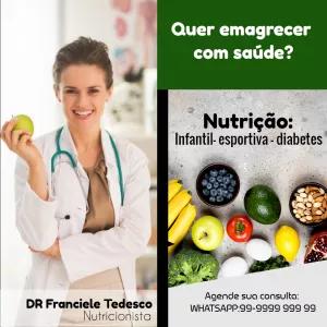 Post para Nutricionista com Foto Profissional para Editar Online