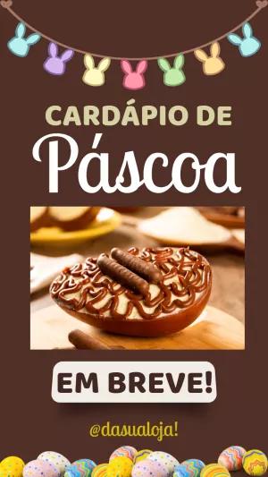 Cardápio de Páscoa Editável Online para Doces e Ovos