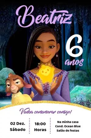 Convite Aniversário Wish O Poder dos Desejos Editável Online