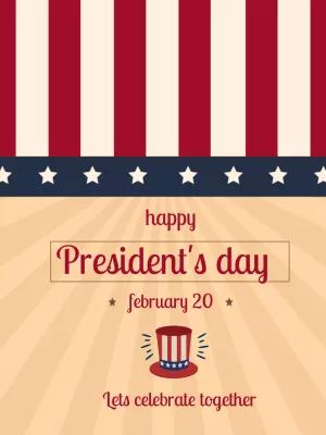 President's Day Patriotic Post to Edit and Share