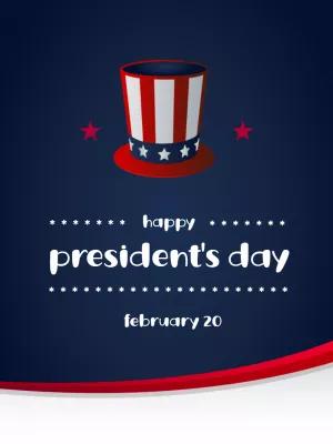 President's Day Post with Uncle Sam's Hat to Edit Online