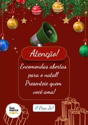 Post Editável de Natal para Anunciar Encomendas