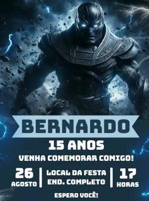 Convite Aniversário Vilão Apocalipse para Editar Online