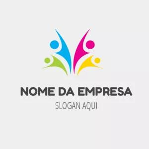 Logo Abstrato com Pessoas Coloridas para Editar Online