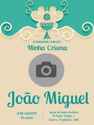Convite de Crisma com Foto para Editar Online