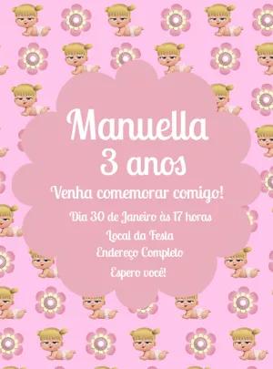 Convite Aniversário Poderosa Chefinha para Editar Online