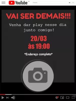 Convite de Aniversário Youtuber com Foto para Editar Online