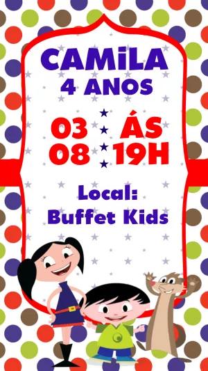 Convite de Aniversário Show da Luna para Editar Online