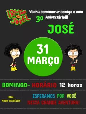 Convite Aniversário Irmão do Jorel para Editar Online