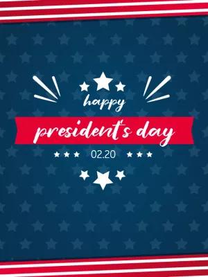 Editable President's Day Template with Patriotic Design
