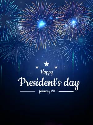 President's Day Post with Fireworks to Edit Online