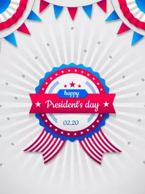 President's Day Greeting Card with Patriotic Design to Edit Online