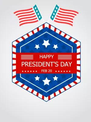 Editable President's Day Art with Patriotic Elements to Post