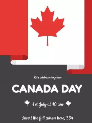 Canada Day Invitation with Flag to Edit Online