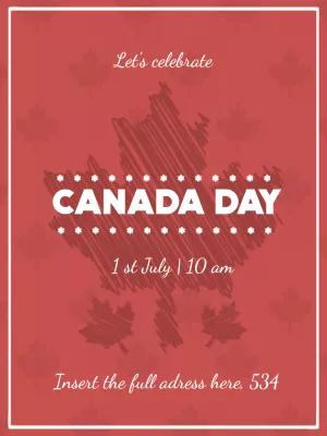 Editable Canada Day Celebration Invitation to Edit Online