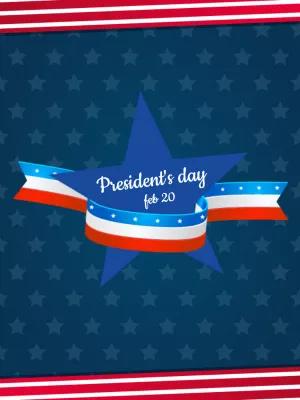 President's Day Patriotic Post to Edit Online
