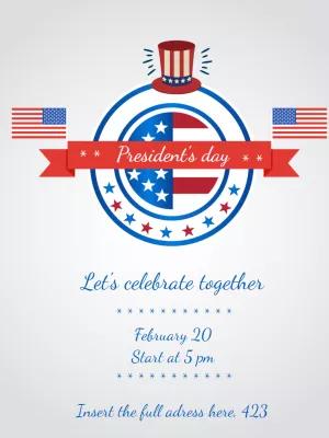 President's Day Party Invitation Template to Edit Online