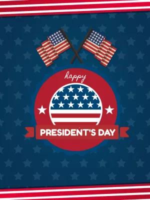 Editable President's Day Post with Patriotic Design