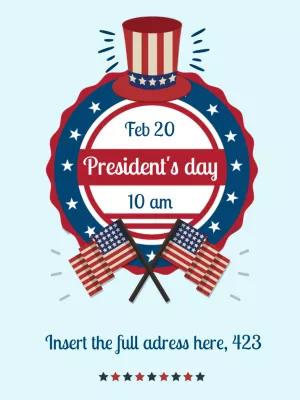 President's Day Patriotic Invitation Editable Online