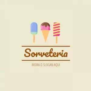 Logo para Sorveteria com Ícones de Sorvete para Editar Online