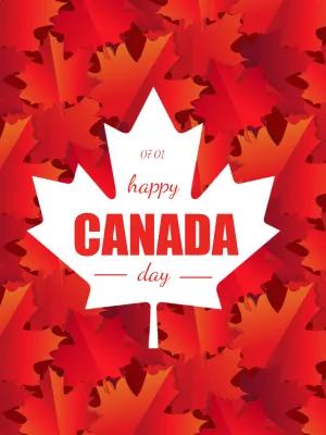 Canada Day Celebration Post with Maple Leaf to Edit Online