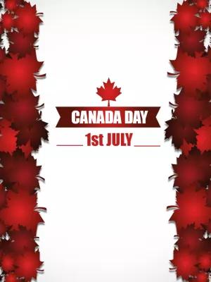 Editable Canada Day Post with Maple Leaves to Customize