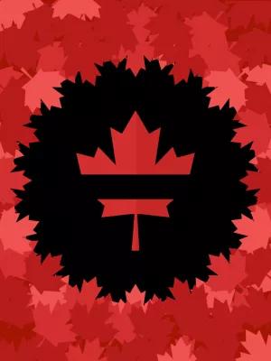 Canada Day Post with Maple Leaves to Edit Online
