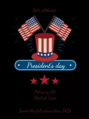 Editable President's Day Party Invitation Template