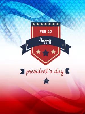 President's Day Post with Patriotic Elements to Edit Online