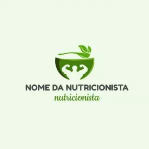 Logo Nutricionista Fitness com Músculos para Editar Online