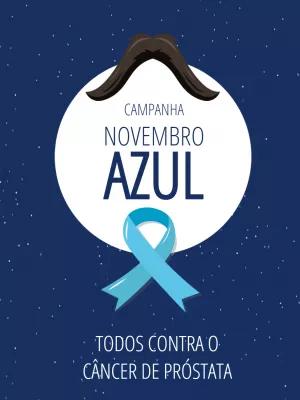 Arte para Campanha Novembro Azul Editável Online