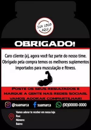 Cartão de Agradecimento Fitness Editável para Lojas Online