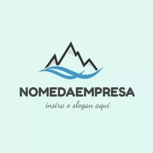 Logo de Turismo com Montanhas para Editar e Baixar