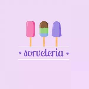 Logo para Sorveteria com Picolés Coloridos para Editar Online