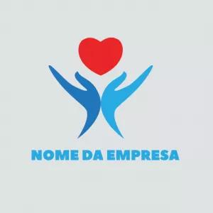 Logotipo Editável de Cuidado com Mãos e Coração para Criar