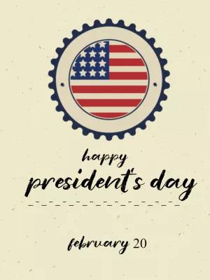 President's Day Post with Patriotic Badge to Edit Online
