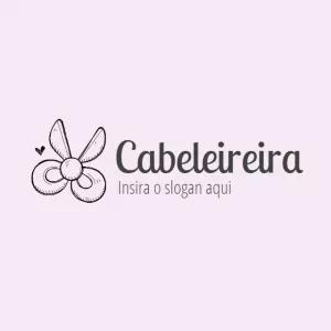 Logo Editável para Cabeleireira com Tesoura Delicada