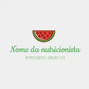 Logotipo Editável para Nutricionista com Ícone de Melancia