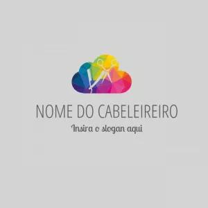 Logo Colorido para Salão de Beleza com Tesoura para Editar Online
