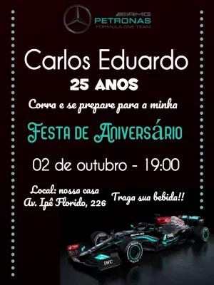 Convite Aniversário Fórmula 1 Mercedes para Editar Online
