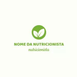 Logo Editável para Nutricionista com Folhas para Editar