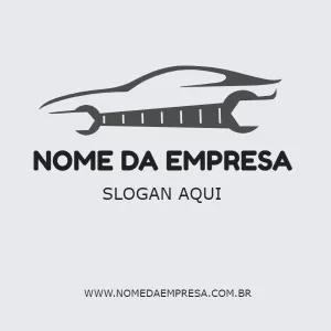 Logo para Oficina Mecânica com Carro e Chave para Editar