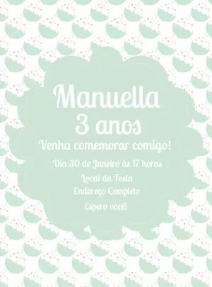 Convite Aniversário Chuva de Amor com Guarda-Chuva para Editar