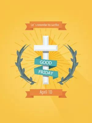 Good Friday Post with Cross to Edit Online