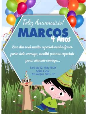 Convite de Aniversário Show da Luna para Editar Online