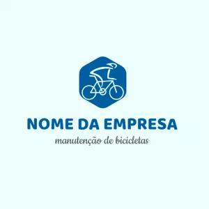 Logo de Bicicleta com Ciclista para Editar e Baixar