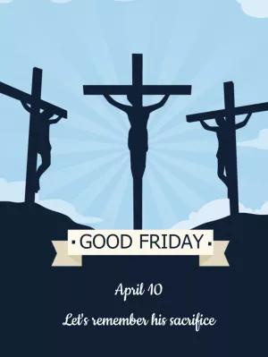 Good Friday Post with Crucifixion Scene to Edit Online
